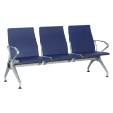 Посетителска пейка BTL -три места, син цвят