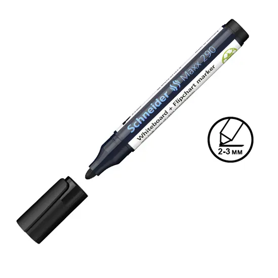 Маркер за бяла дъска и флипчарт Maxx 290 черен дебелина на писеца