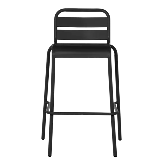 Бар стол ШАНИ- метален стол в черен цвят