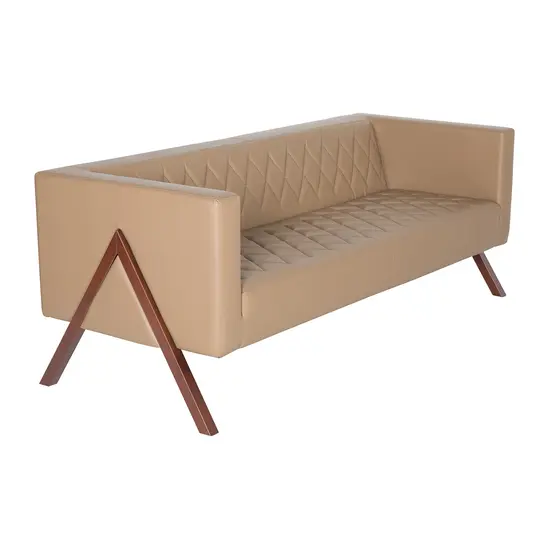 Диван триместен ТУТРАКАН ANT 03 - сниман отстрани, бежова дамаска