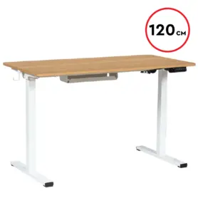 Ергономично бюро КУКУШ 11- бели крака, бук-плот