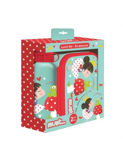 Кутия за храна и бутилка за вода Princess and Frog