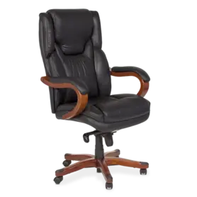 Директорски стол ВЕЛИМИР-снимка отпред, дървени подлакътници с меки падове