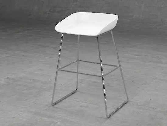 Бар стол КАНАТИЦА SLD 15- Стабилна метална рамка от полиран алуминий 