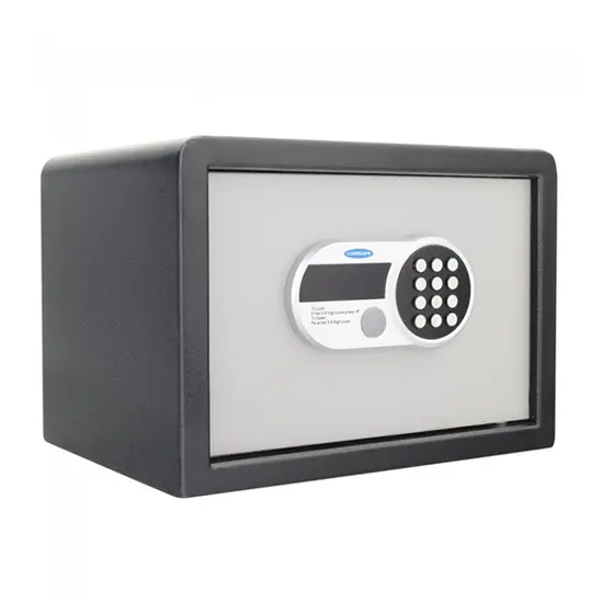 Затворен метален сейф UNS TRL1 - затворен, сив, с ел. заключване