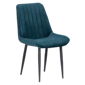 Трапезен стол ГЕРГИН- син цвят дамаска