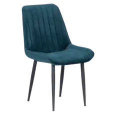 Трапезен стол ГЕРГИН- син цвят дамаска