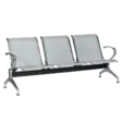 Посетителска пейка BTL 30- триместна, сива, метална, пейка