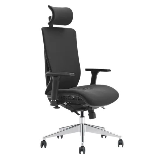 Работен стол ПИРЕЯ- черна дамаска