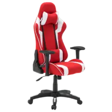 Геймърски стол ГЕТА-снимка отпред, в два цвята, червен-бял