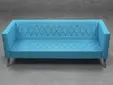 Диван триместен ТУТРАКАН ANT 06 - сниман в профил, светло син на цвят