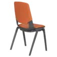 Посетителски стол ЛЕВЕНА-снимка отзад, оранжев