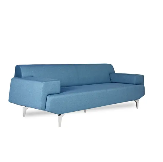 Диван триместен КОТРАГ VG 03 - сниман отблизо, син цвят дамаска