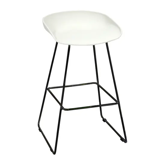 Бар стол КАНАТИЦА SLD 14- бял цвят седалка