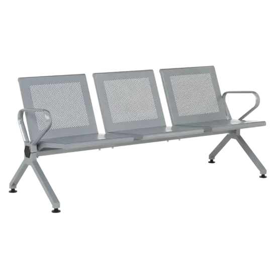 Посетителска пейка BTL 39- триместна, сива