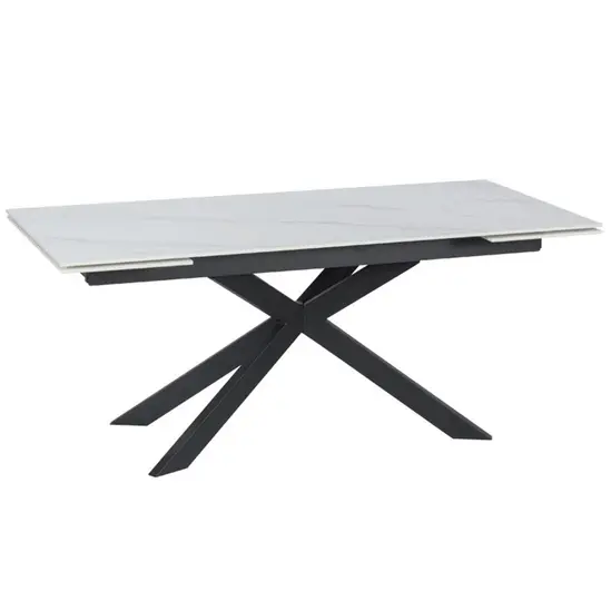 Трапезна маса ЛЕОНОРА разтегателна- бял плот