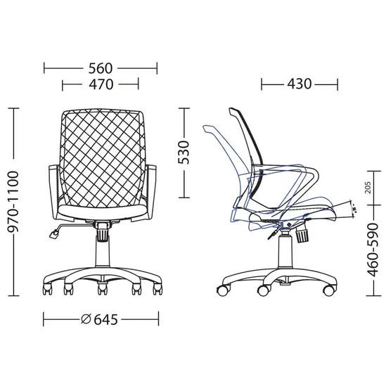 Детски стол Ключ Сол - размери