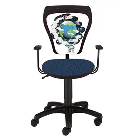 Детски стол КОСМОС- черна база, снимка отпред