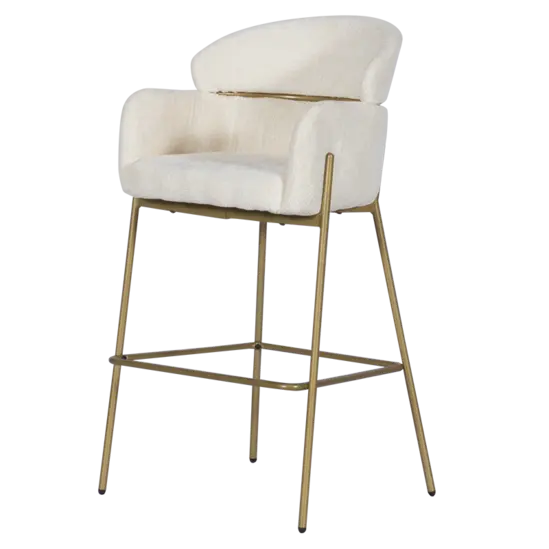 Бар стол КАТЕРИНА- Меки подлакътници от дамаска