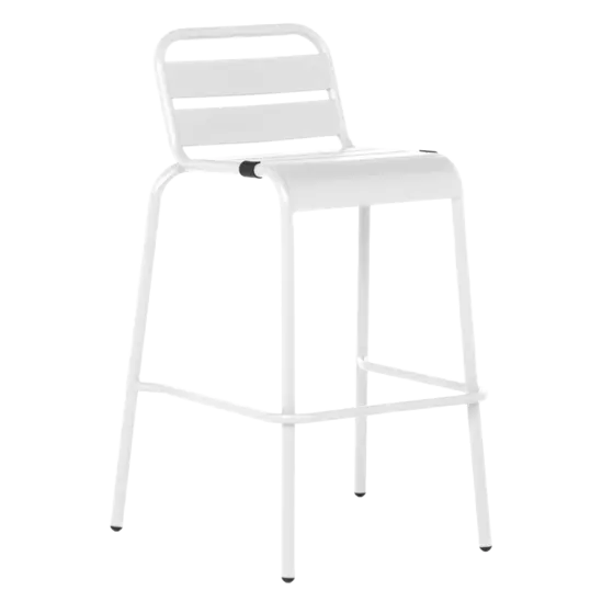 Бар стол ШАНИ- бат стол, бял цвят