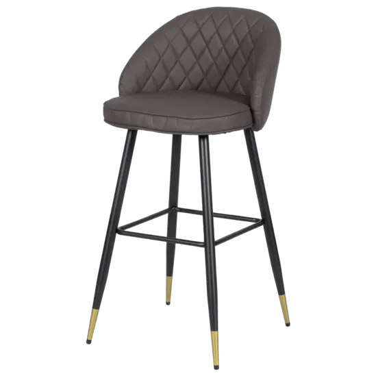 Бар стол ВЕЛИ- еко кожа, черни крака