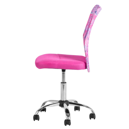 Детски стол МИМИ -хромирана база, розов цвят,