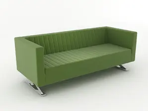 Диван триместен БАН ЯНУК KRN 03 - снимав в цял ръст, зелена дамаска