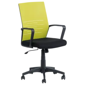 Офис стол МИРО- зелена облега;ка, черна седалка, дамаска