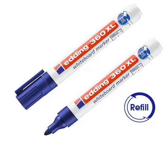 Маркер за бяла дъска Edding E-360XL презареждащ син