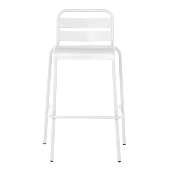 Бар стол ШАНИ-снимка отпред, висок, бял