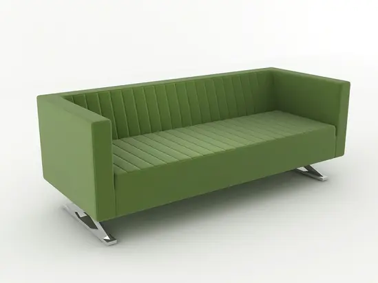 Диван триместен БАН ЯНУК KRN 03 - снимав в цял ръст, зелена дамаска