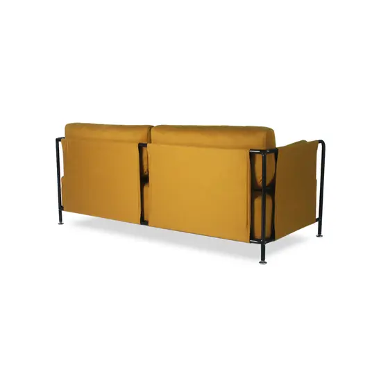 Диван триместен АРДА UNO 03 - сниман в гръб, жълт на цвят