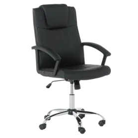 Директорски стол ЛАВРЕН- черен цвят, еко кожа