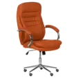 Директорски стол ВЕНЦИСЛАВ - оранжев, меки падове ергономичен, еко кожа