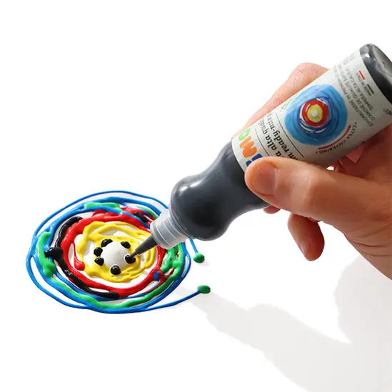 Бои темперни Primo 6 цвята x 75 мл бутилка с дюза