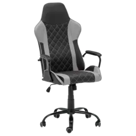 Геймърски стол ДЪСТ- снимка отпред, два цвята еко кожа