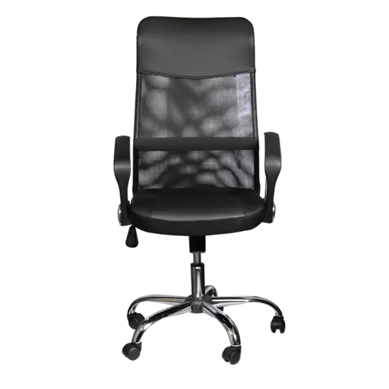 Директорски стол MONTI HB- ергономичен стол, хромирана кръстачка