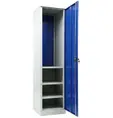 Шкаф за инструменти PMT 1947 TC300 - със синя врата, която е отворена, вътре с 3 рафта