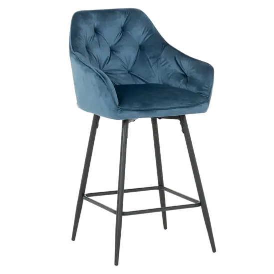 Бар стол АЛЕГ-син цвят дамаска