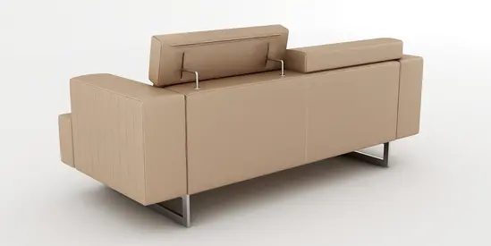 Диван триместен САН СТЕФАНО ODN 03- сниман в цял ръст отзад, бежов цвят