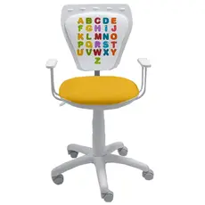 Детски стол АЗБУКА- жълта седалка