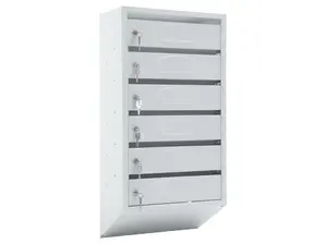 Пощенска кутия PMT PB 6C KL- сива, със шест клетки, затворени 