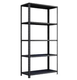Метален стелаж FRT 180х90х40 см 70 кграфт- черен, 5 рафта
