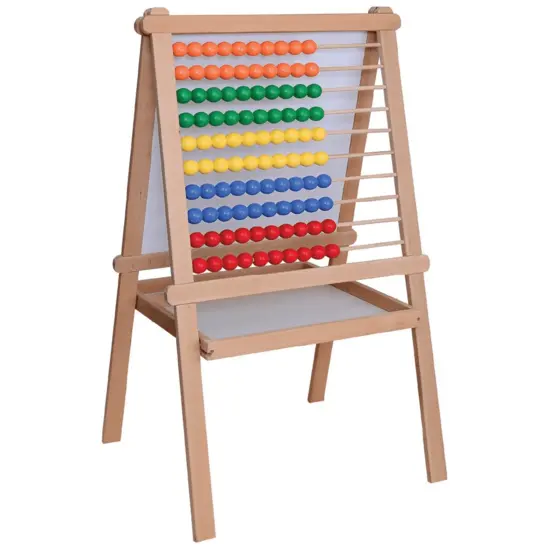 Дървено сметало с бяла дъска- 55х100 см