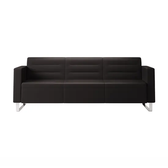 Диван триместен TREND 03 -  сниман в профил, черен на цвят