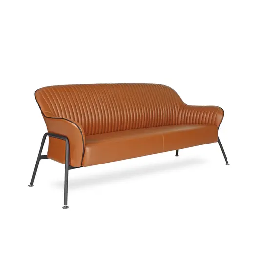 Диван триместен КОТЕЛ RS 06 - сниман в цял ръст, оранжев на цвят