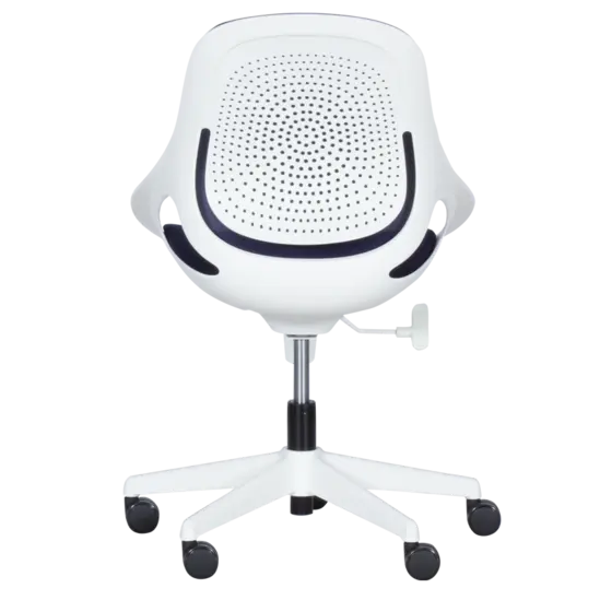 Детски стол БЕТИ - снимка отстрани, бял гръ