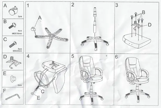 Директорски стол АЛЕКСАНДЪР- схема, монтаж