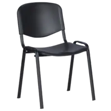 Посетителски стол НИКОЛА- черен полипропилен