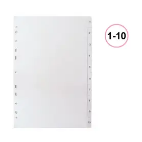 Разделител 1-10 PP сив